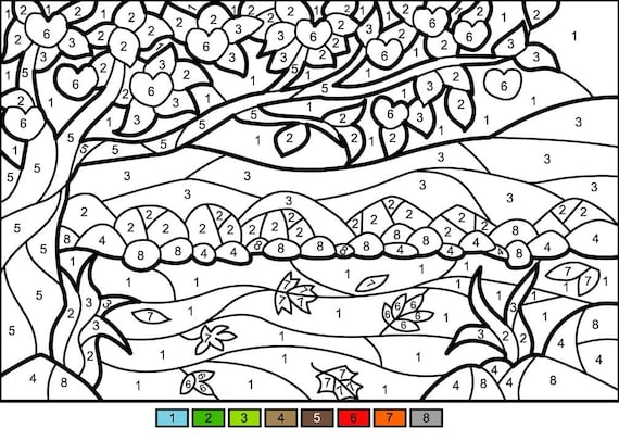 Mosaic color by number digital coloring pages book for kids printable activity bookcolor by number for toddlers homeschool activities