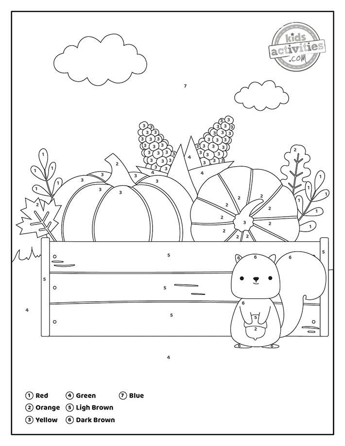 Color by number thanksgiving coloring pages kids activities blog