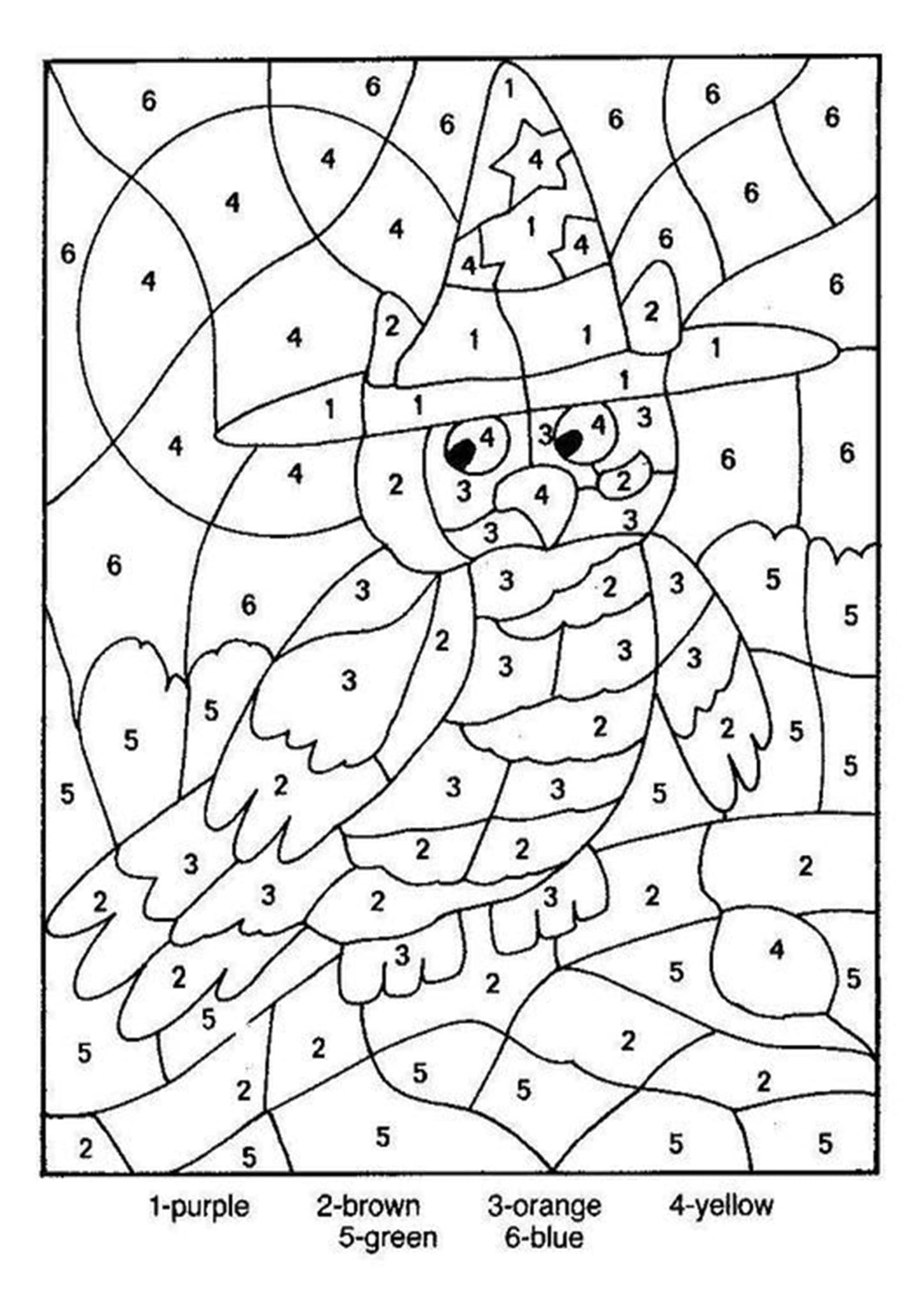 Free printable color by number worksheets for kindergarten