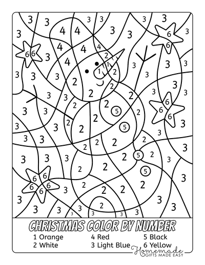 Free color by number printables for kids