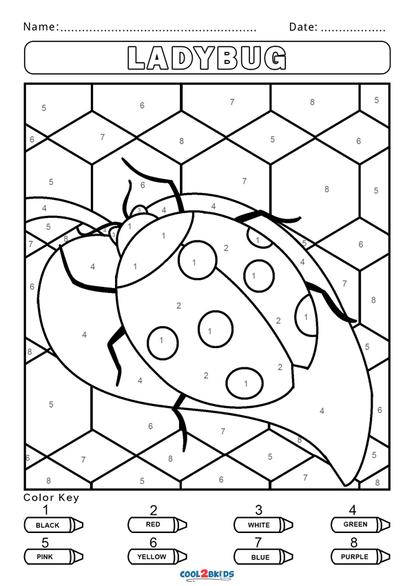 Free color by number worksheets