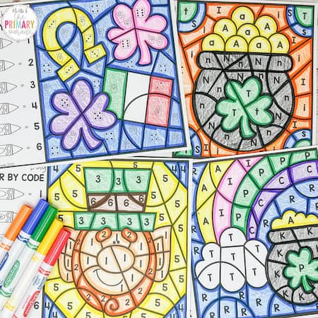 Free color by number printables
