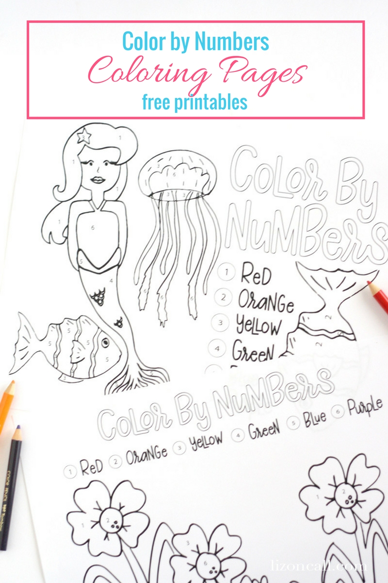 Free color by number printables â liz on call