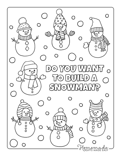 Free printable winter coloring pages for kids adults