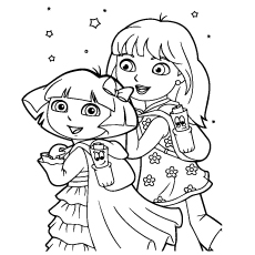 Dora coloring pages