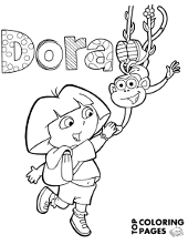 Free dora coloring pages sheets