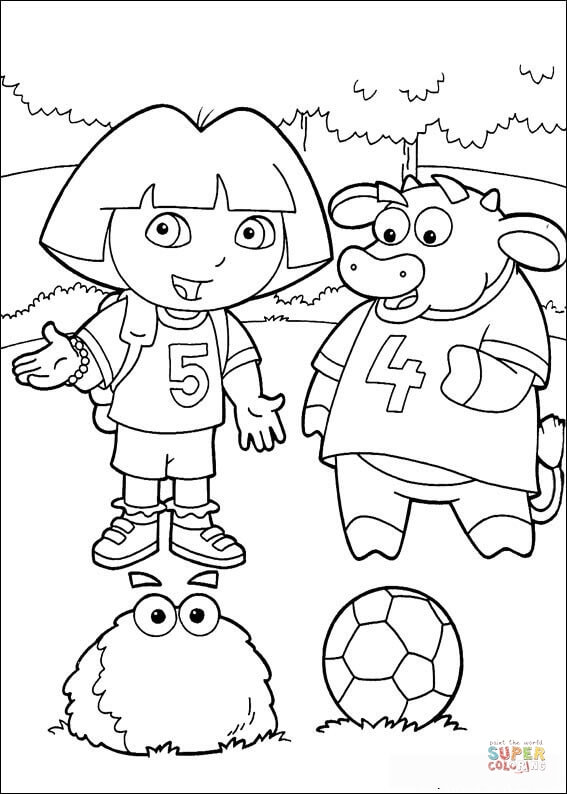 Dora and benny coloring page free printable coloring pages