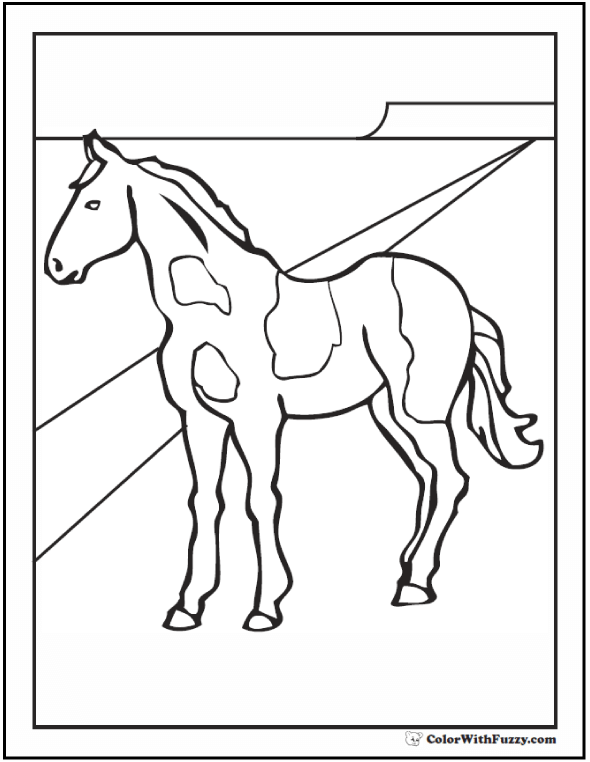 Paint horse coloring page