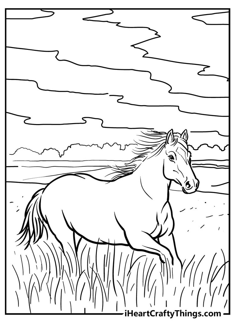 Horse coloring pages free printables