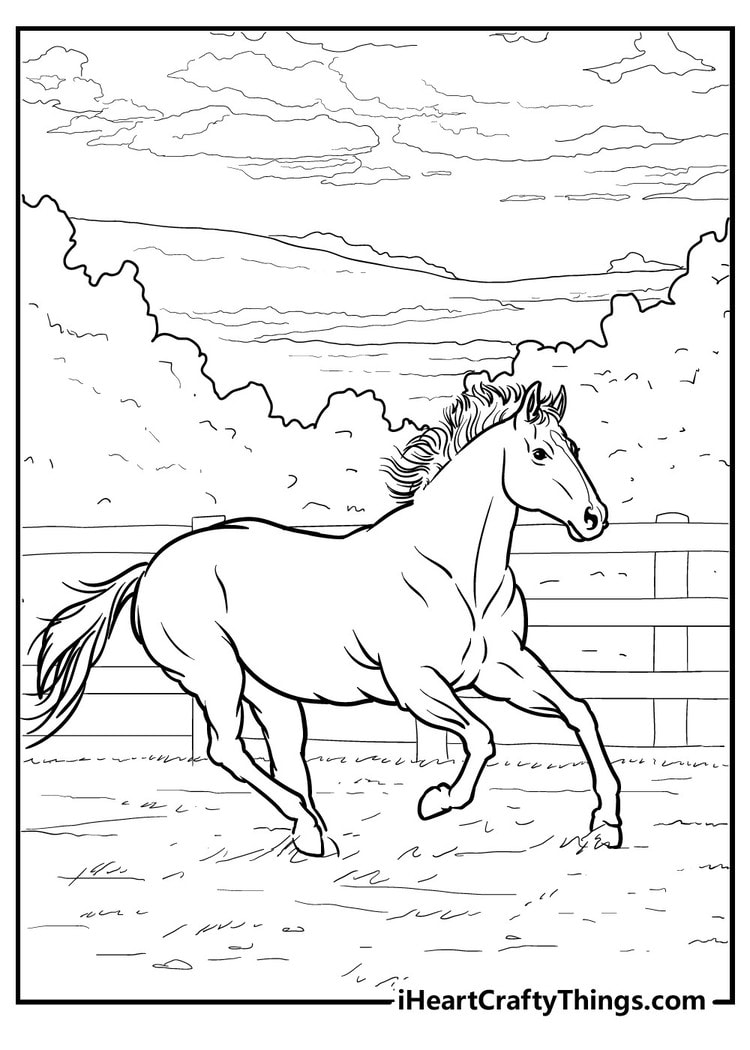 Horse coloring pages free printables