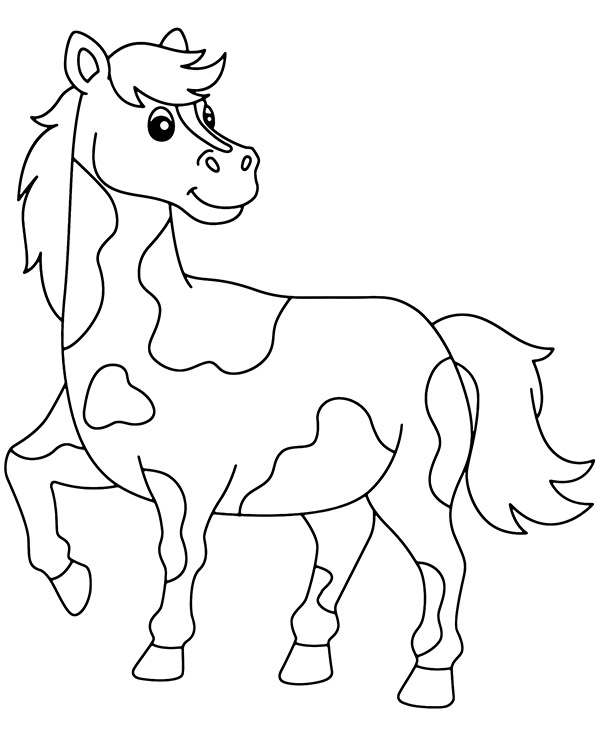 Paint horse coloring page