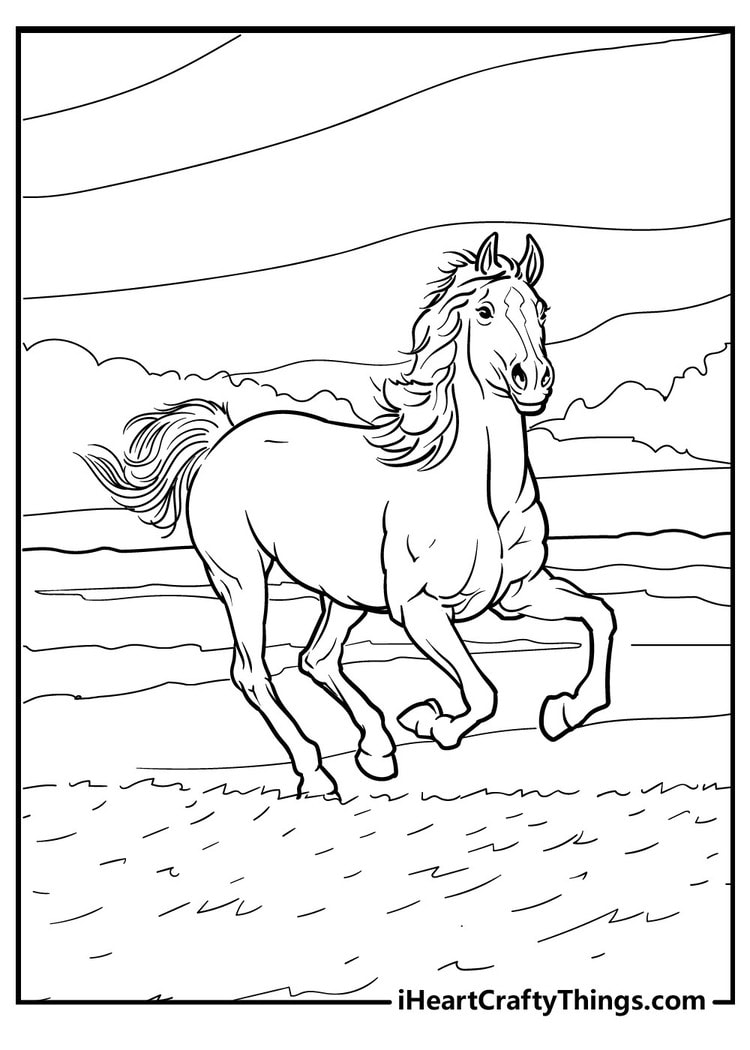 Horse coloring pages free printables