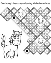 Paint horse coloring page