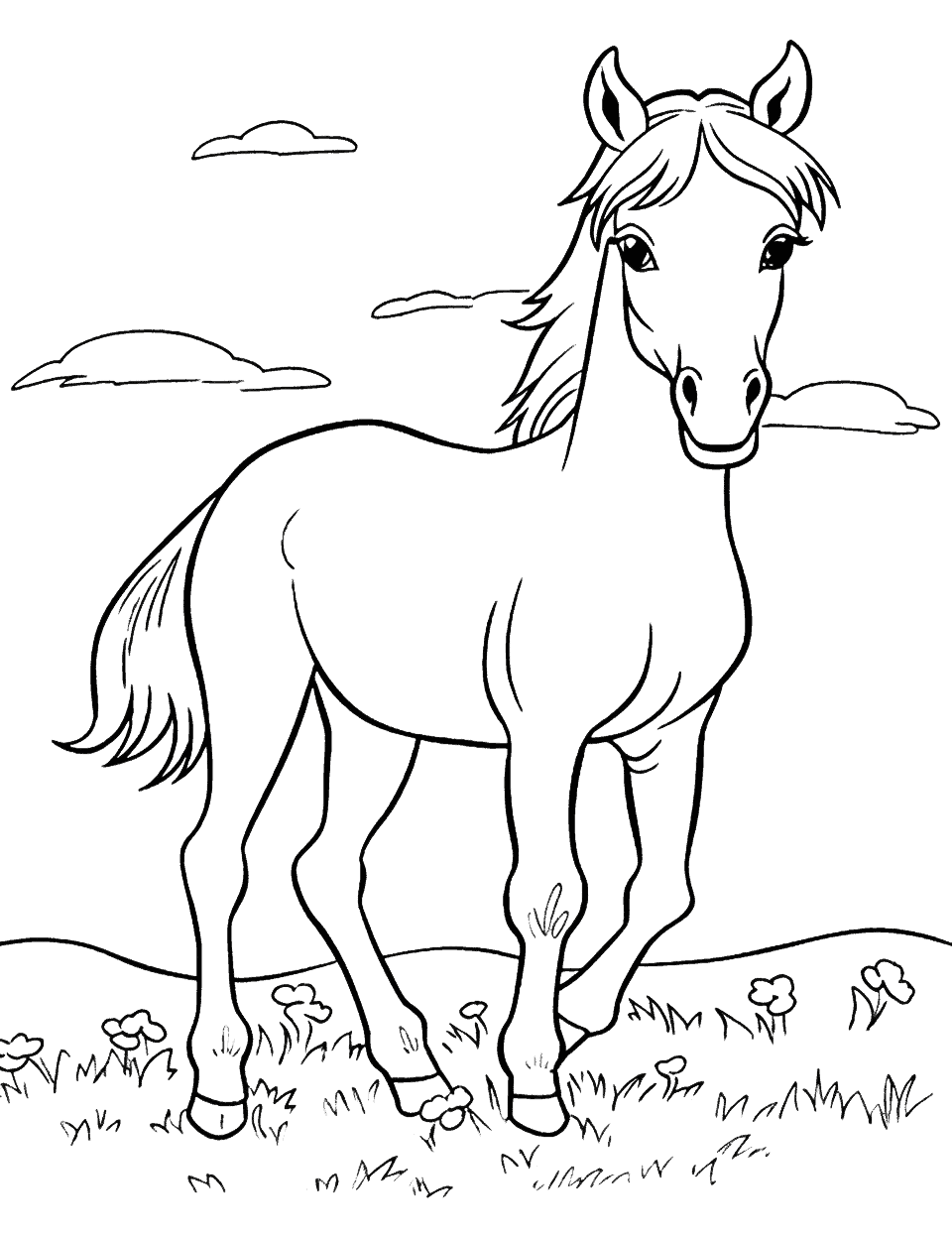 Horse coloring pages free printable sheets