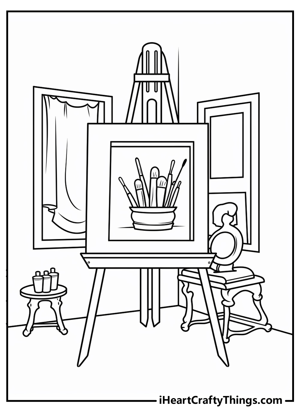 Painting coloring pages free printables