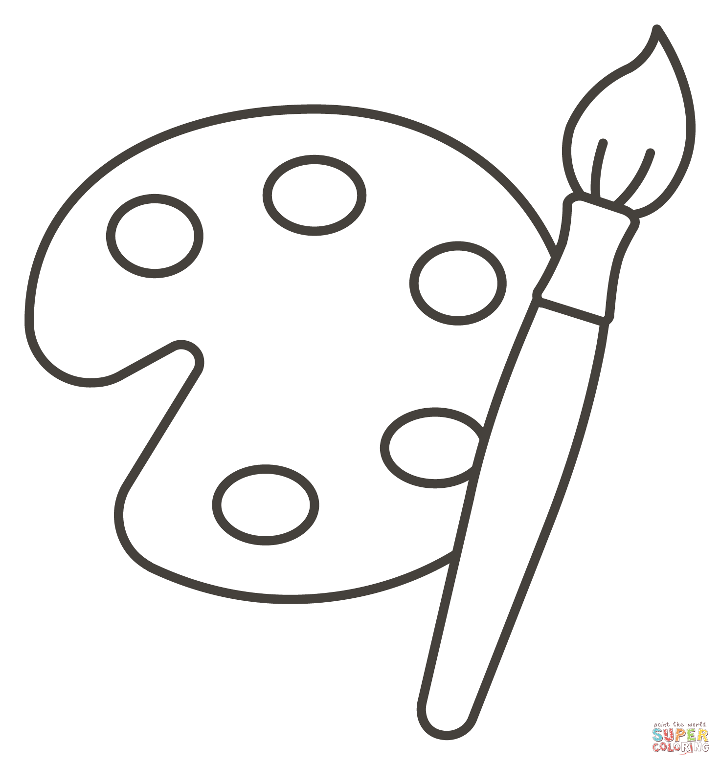 Artist palette coloring page free printable coloring pages