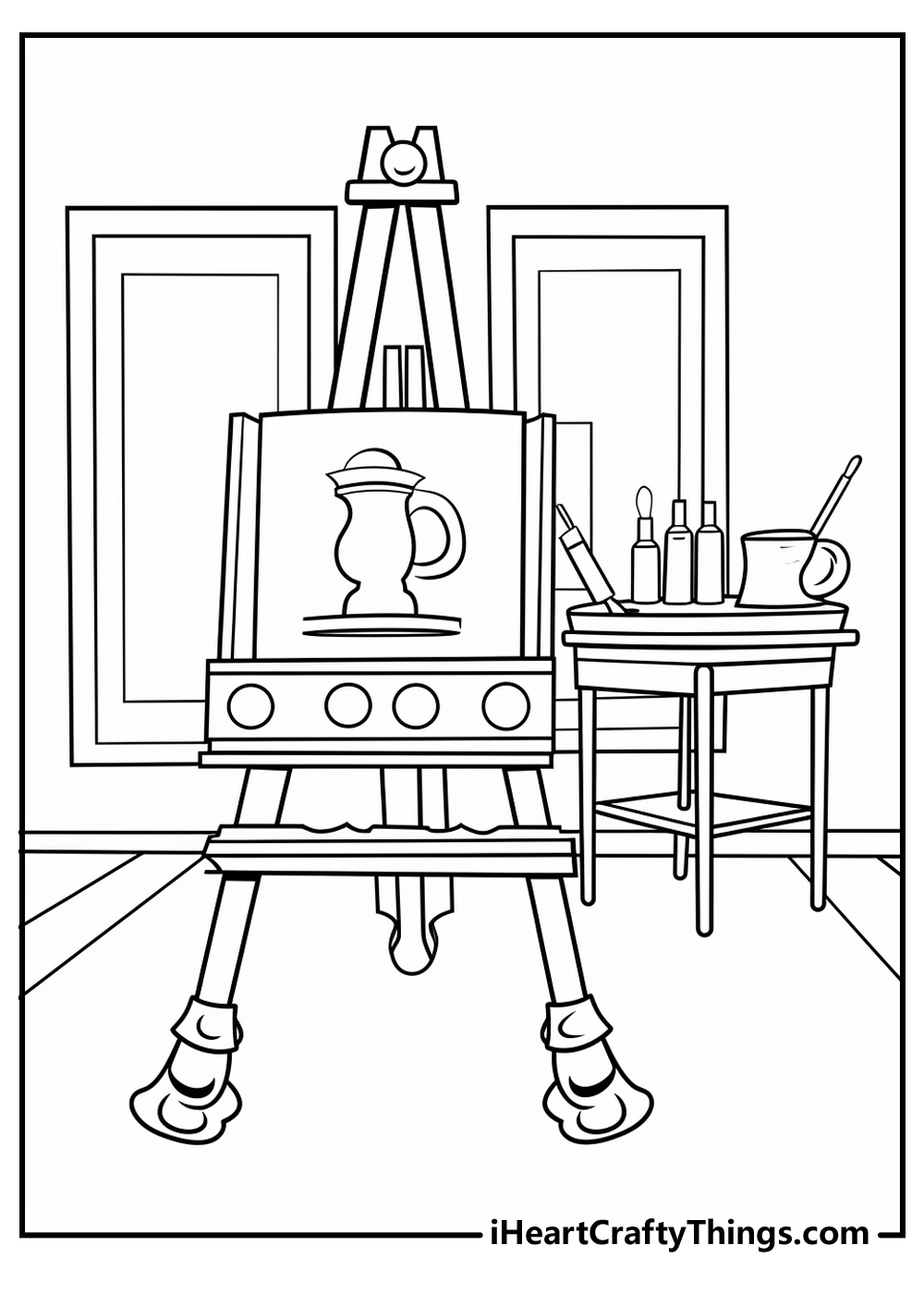 Painting coloring pages free printables