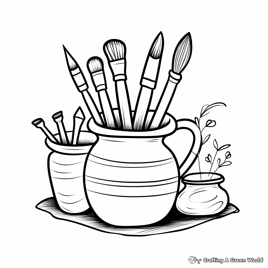 Pottery coloring pages