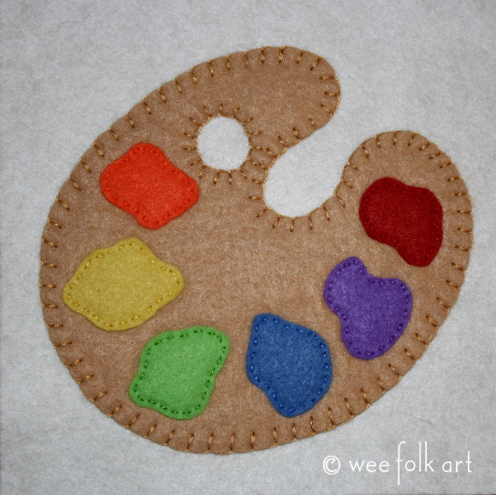 Painters palette coloring page â wee folk art