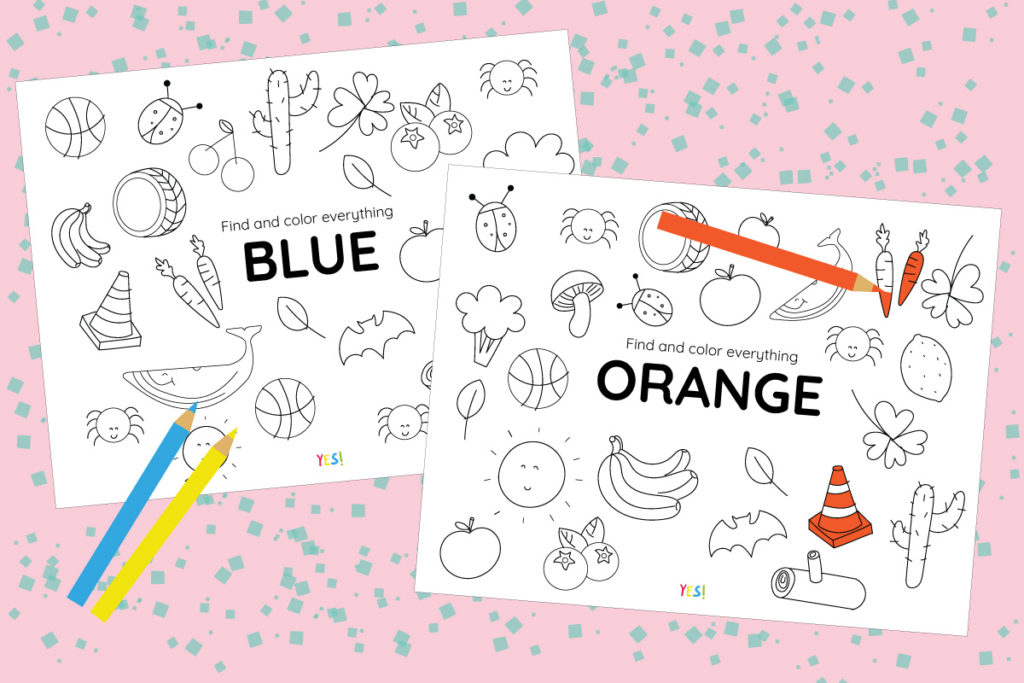 Printable coloring pages of colors