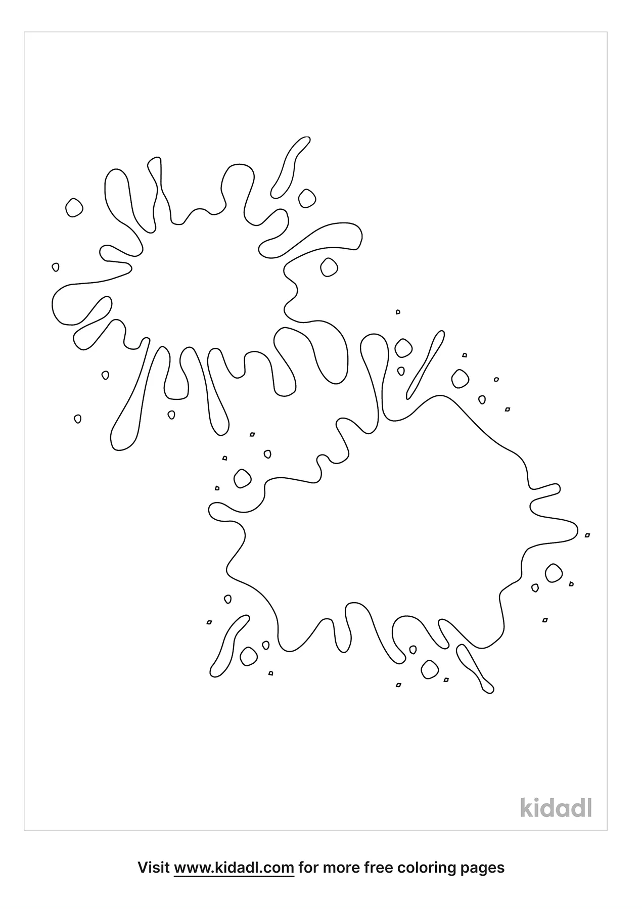 Free splosh of paint coloring page coloring page printables