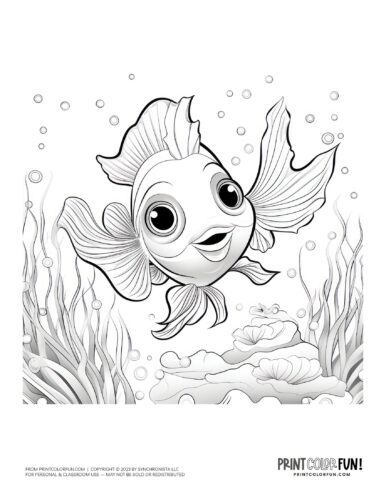 Free fish coloring pages color clipart swim through a sea of creativity activities at