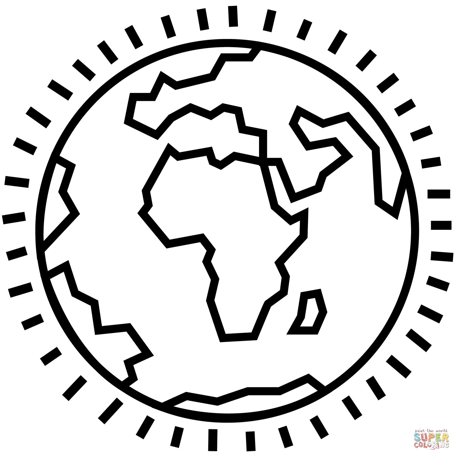 World coloring page free printable coloring pages