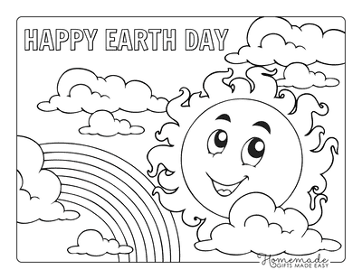 Free earth day coloring pages for kids adults