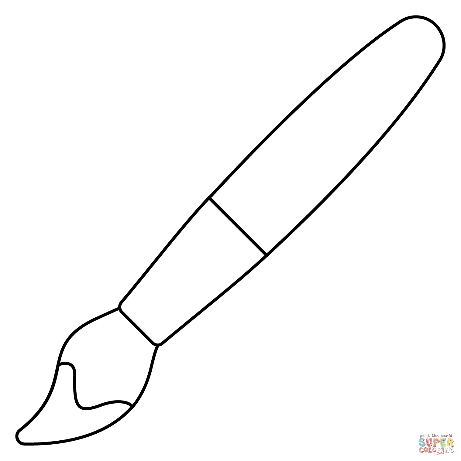 Paintbrush emoji coloring page free printable coloring pages