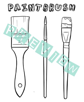 Paintbrush coloring page by miss marvelle tpt