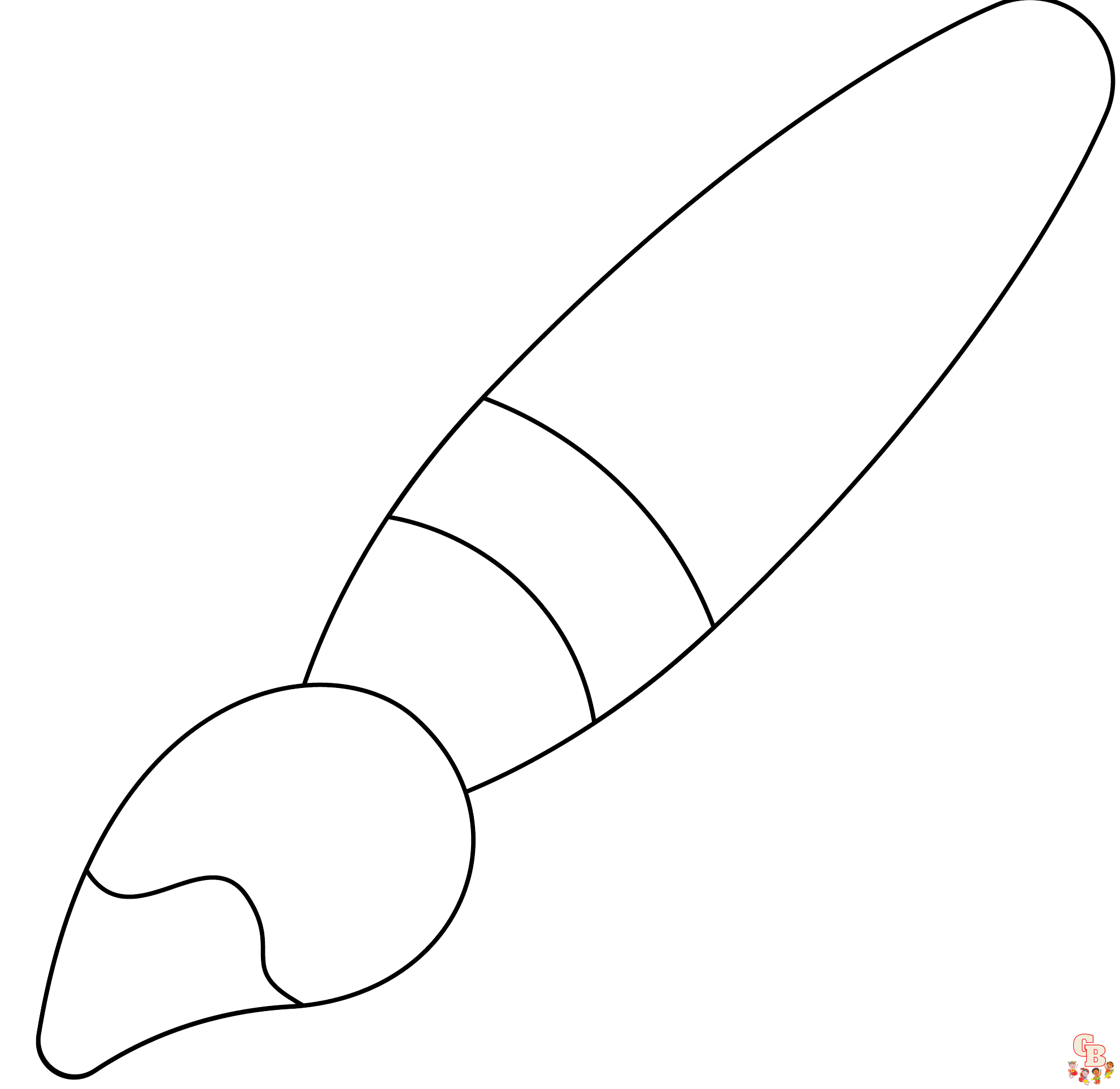 Printable paintbrush coloring pages free for kids and adults