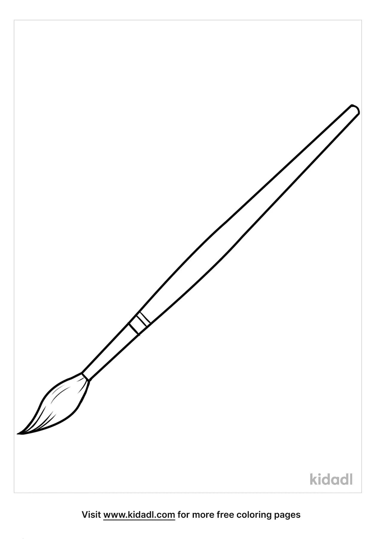 Free paintbrush coloring page coloring page printables