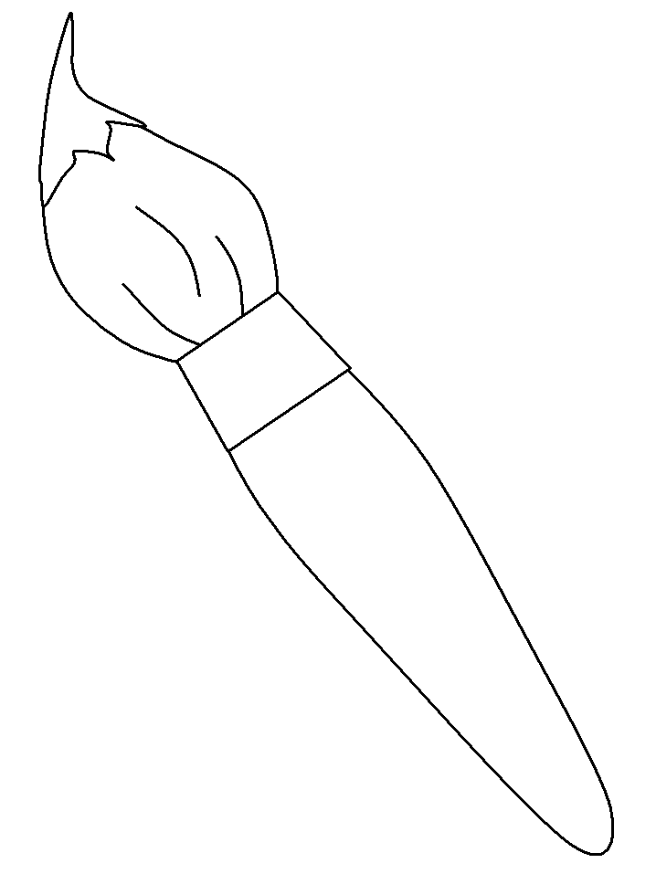 Paintbrush coloring page coloring pages paint brushes abc coloring pages