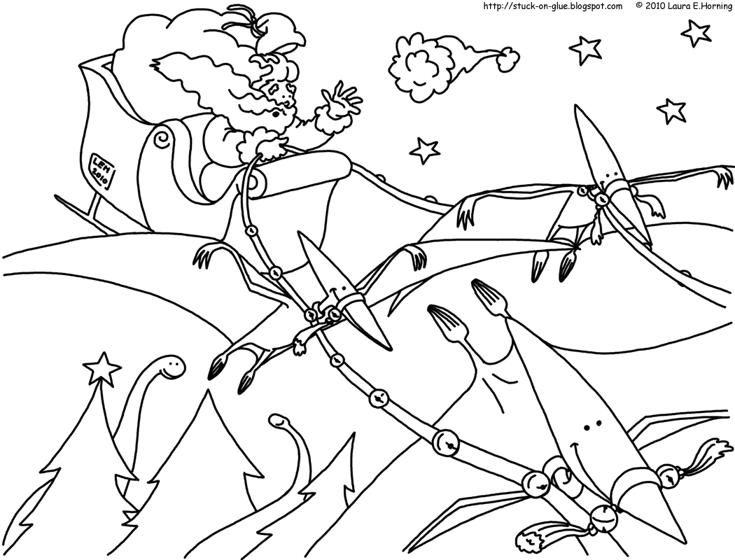 Give your octopus a paintbrush or coloring pages dinosaur christmas