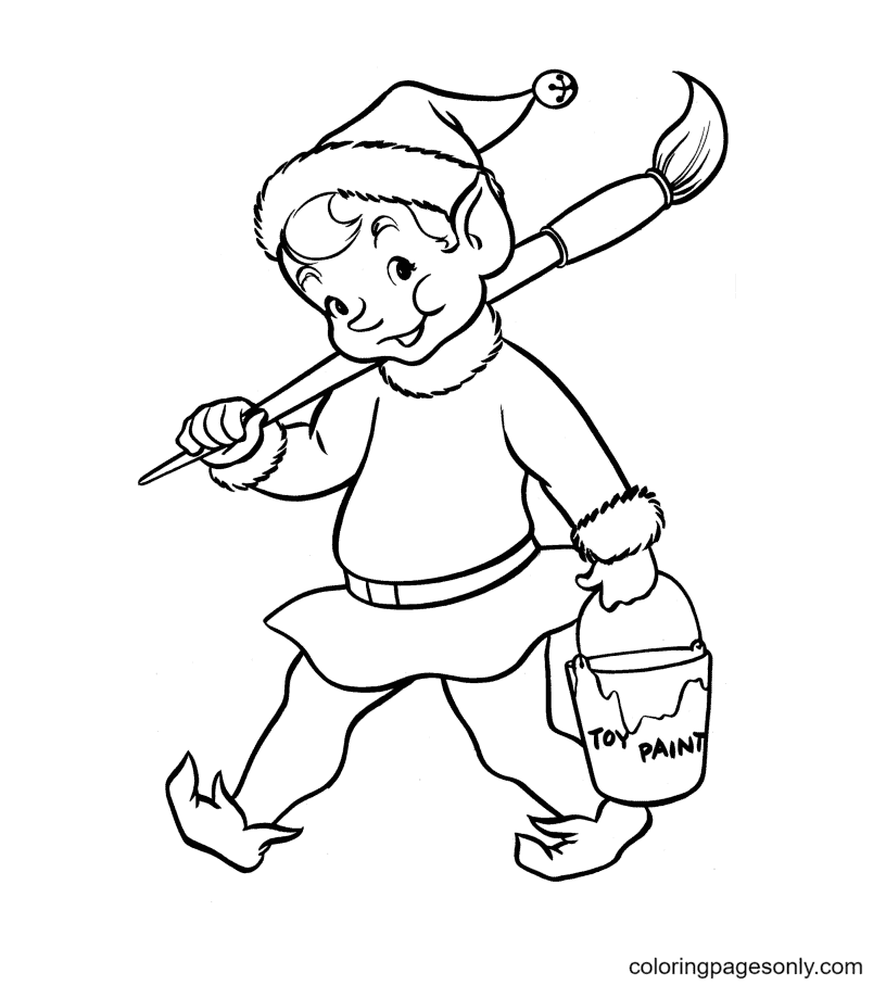 Elf coloring pages printable for free download