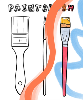 Paintbrush coloring page by miss marvelle tpt