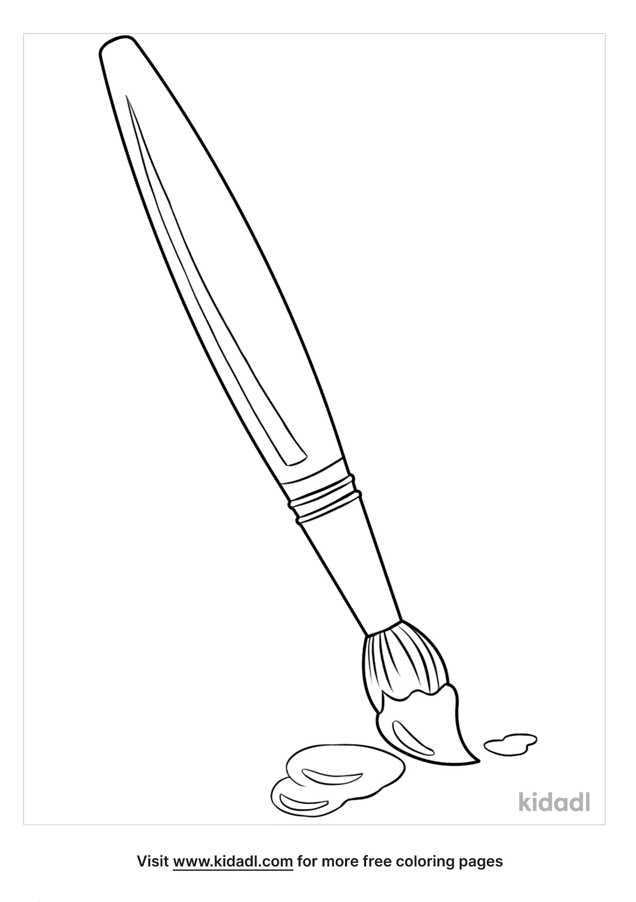 Free paintbrush coloring page coloring page printables