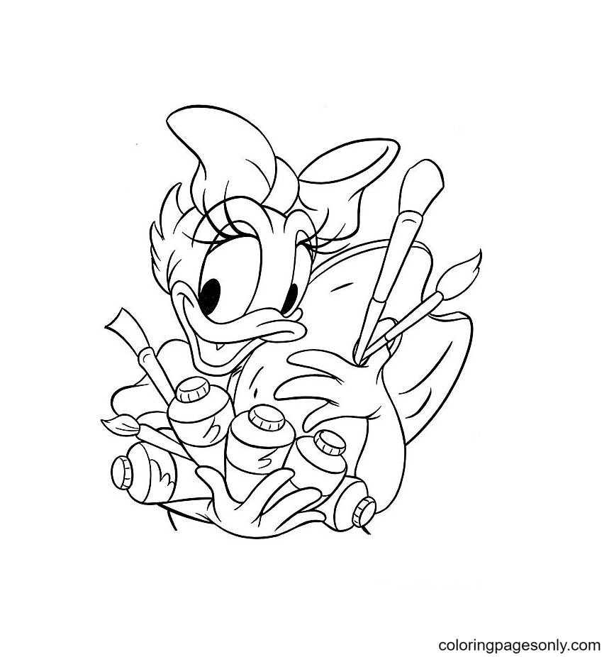 Daisy duck coloring pages printable for free download