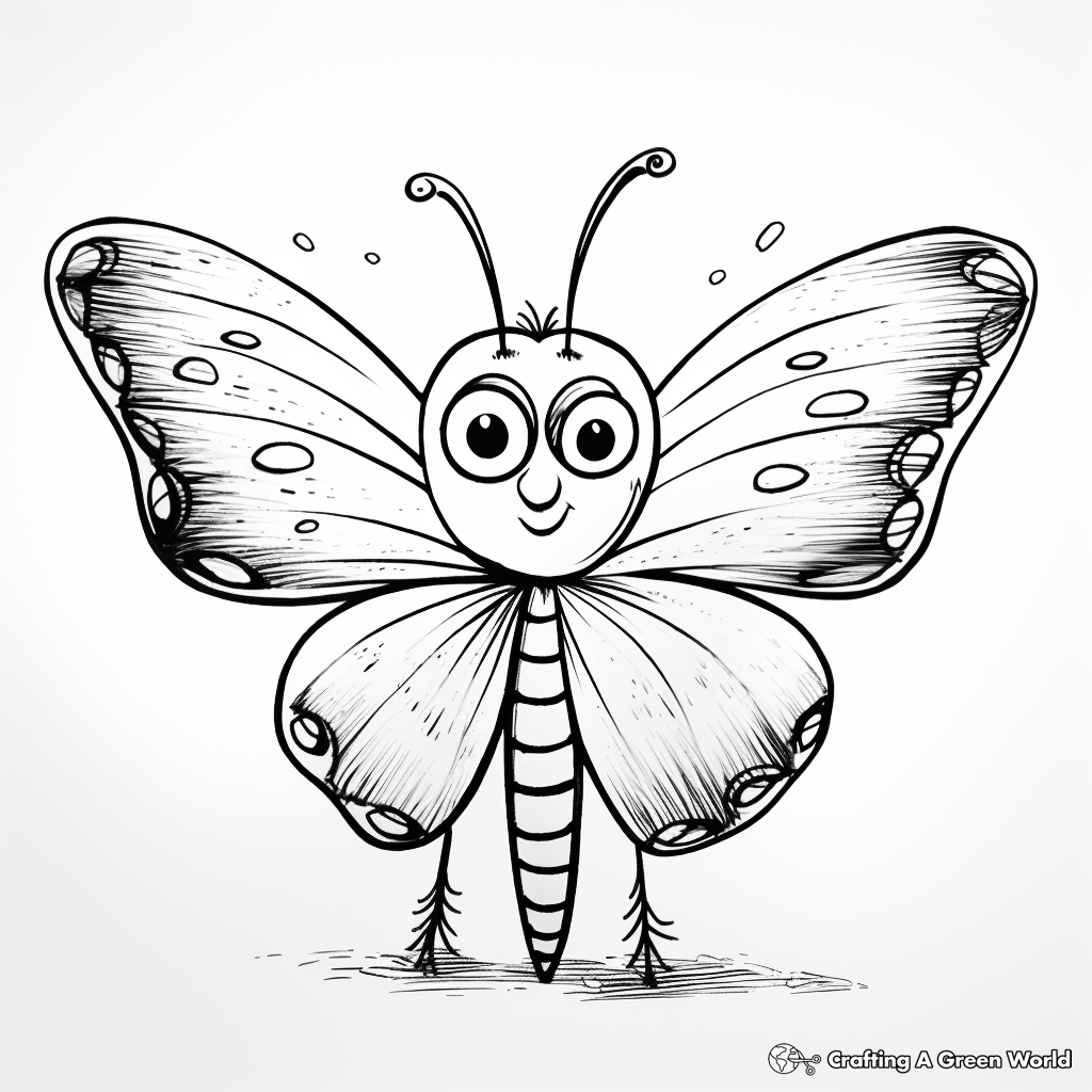 Painted lady butterfly coloring pages