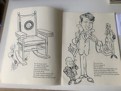 Vintage jfk john jackie kennedy coloring book uncolored by drucker