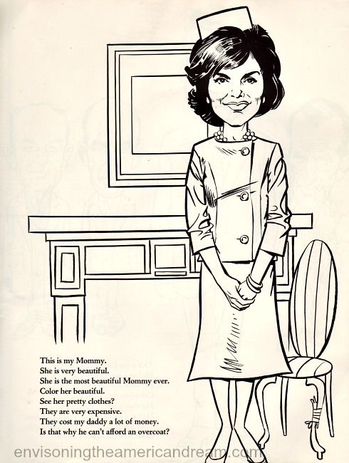 The kennedy coloring book showed jackie kennedy with all her trademark touches jackie kennedy jackie jacqueline kennedy