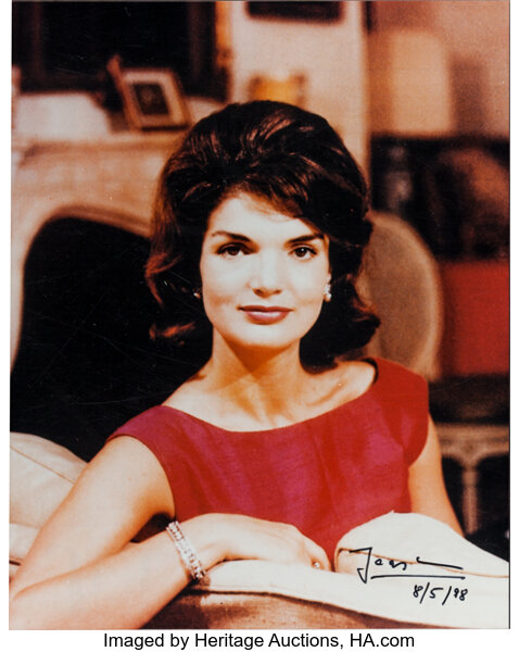 Signed jacques lowe color photo of jacqueline kennedy political lot heritage auctions