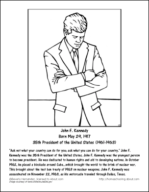 John f kennedy wordsearch worksheets coloring pages