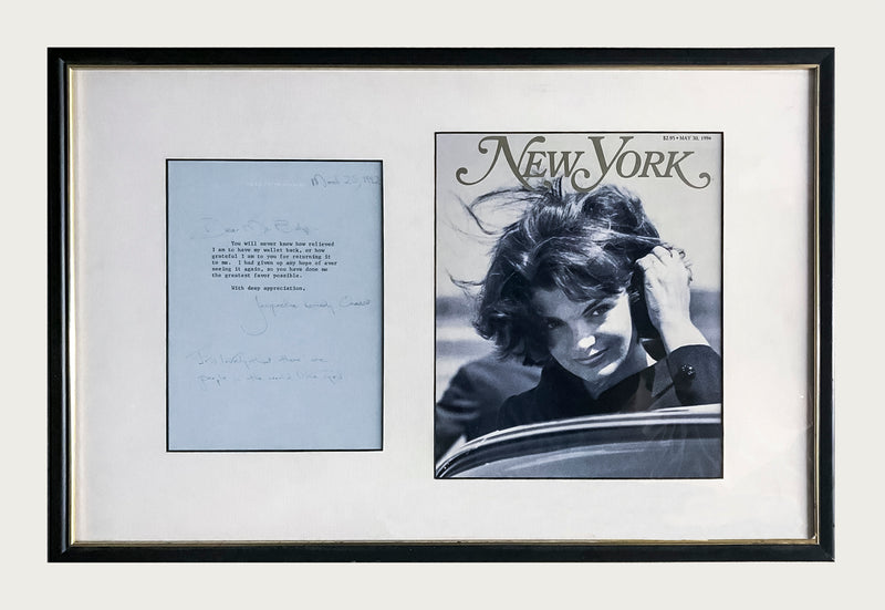 Jacqueline kennedy signed personal letter w magazine cover