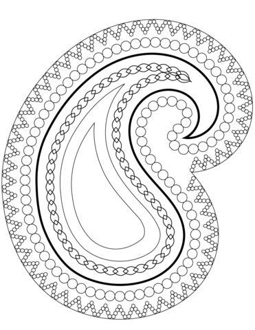 Paisley coloring page free printable coloring pages
