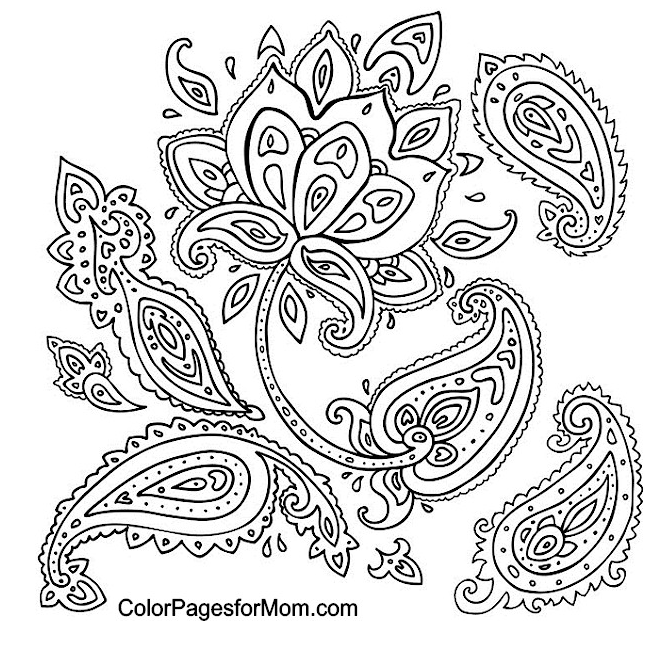 Coloring page paisley â the quiet grove