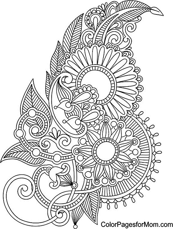 Paisley coloring page