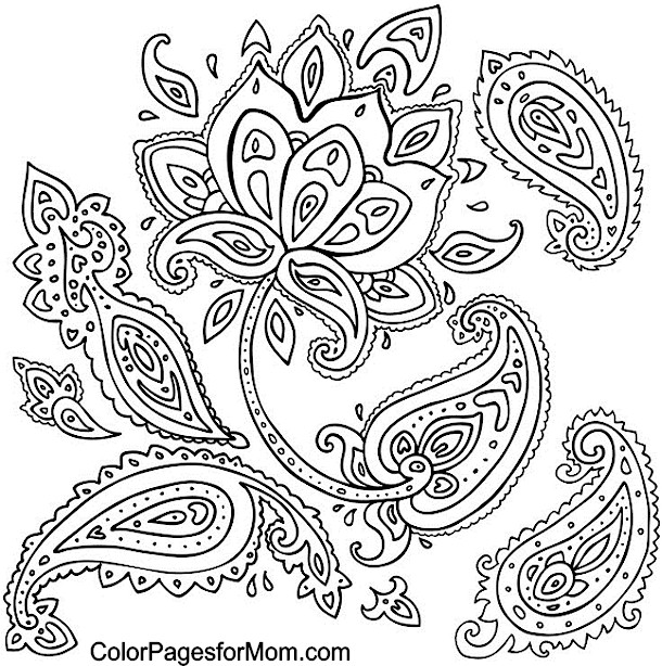 Paisley coloring page