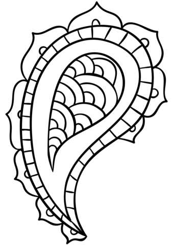 Paisley coloring page free printable coloring pages