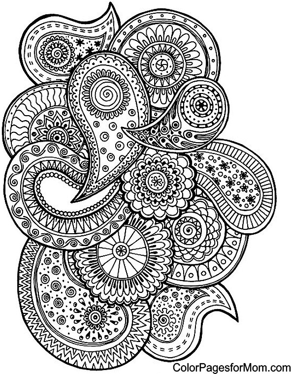 Paisley coloring page